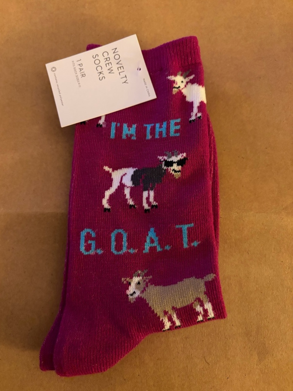Novelty Socks “I’m The GOAT” NWT